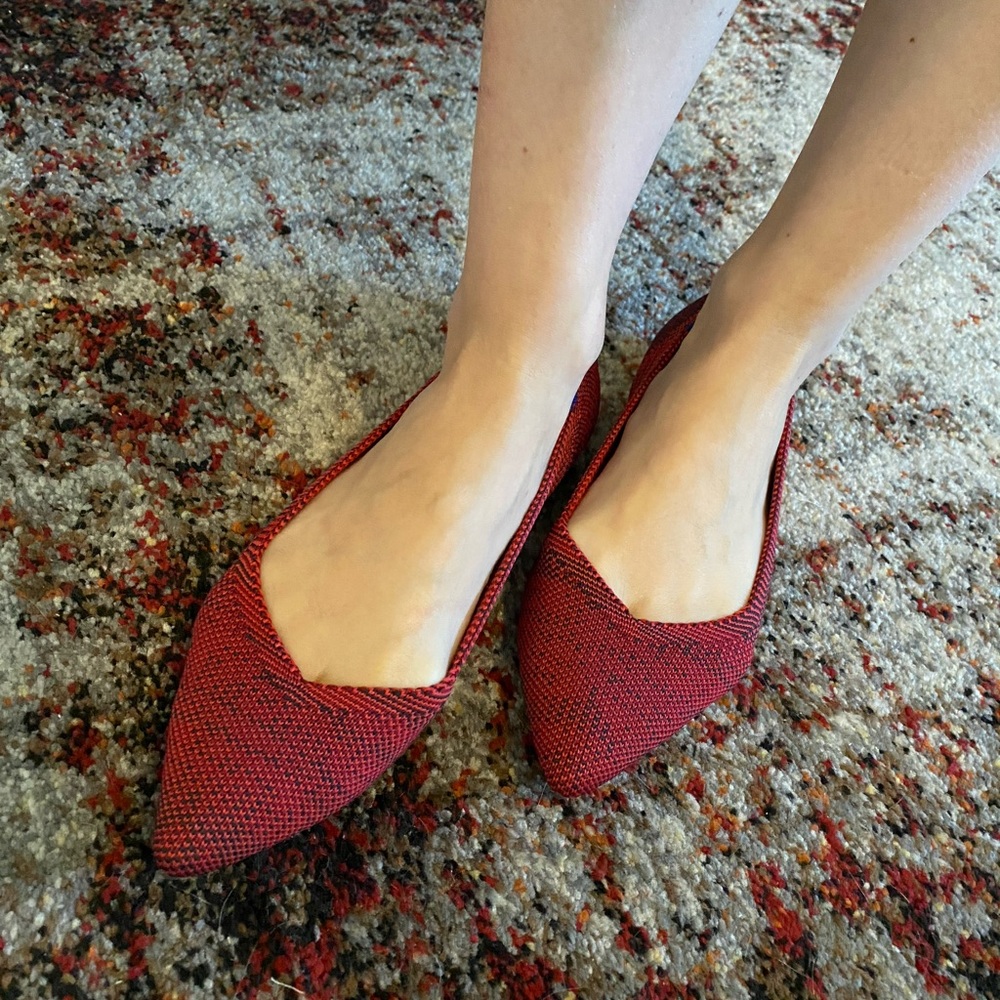 Early edition red heathered Rothy’s